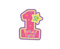 1st Birthday Pink Einladungskarten